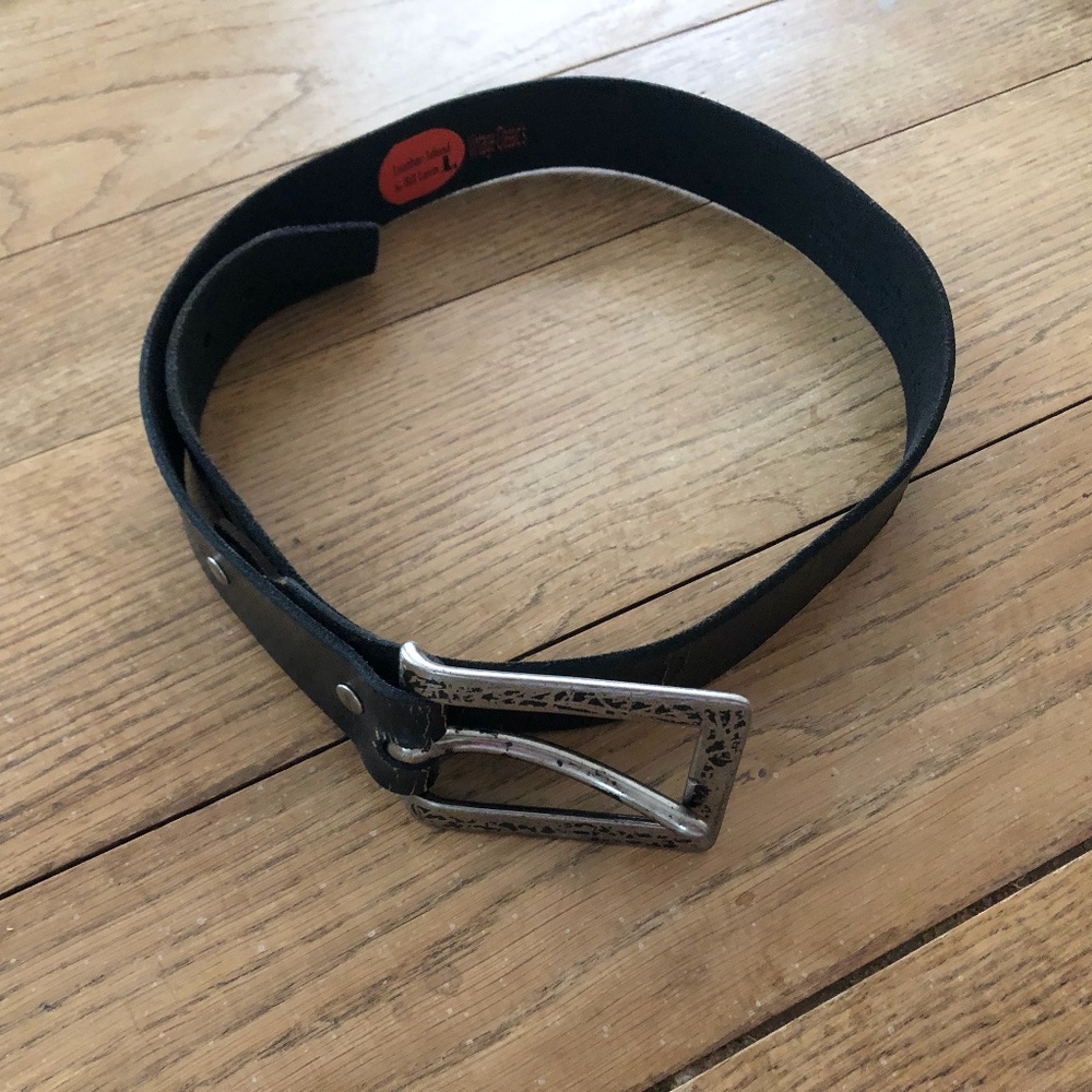 Bill Lavin Leather Island Black Leather Belt - Size 36